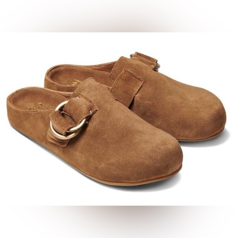 BEEK Chestnut Suede Vulture Clogs Brown Mules Size NIB